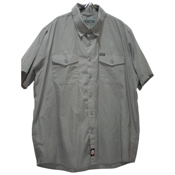 Dixxon Workforce Short Sleeve Work Shirt Mens 2XL Gray Utility Button Down - Picture 1 of 10